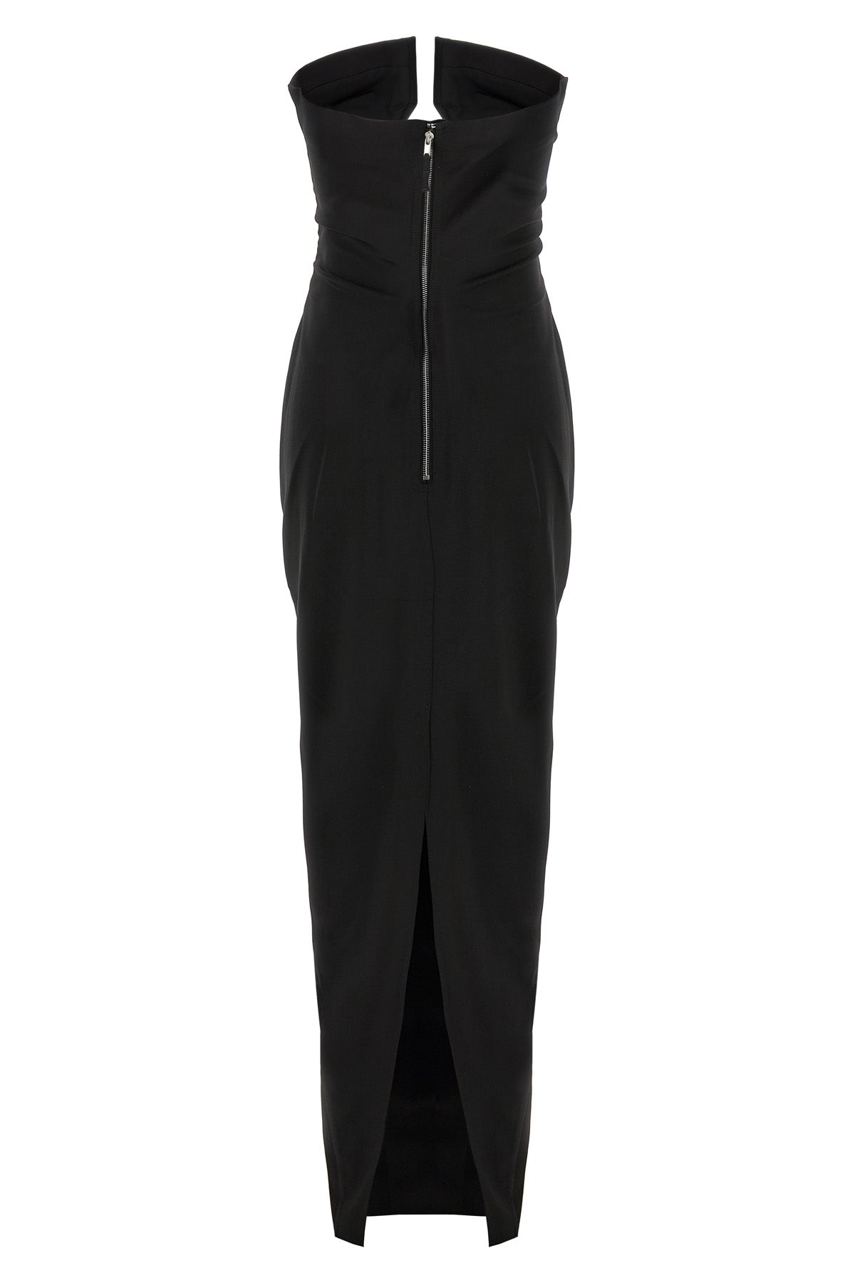 RICK OWENS 40 long prong gown off-the-shoulder wool dress