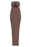 the extra long rick owens prong dress defines a new concept of sculptural tail