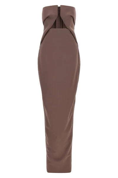 the extra long rick owens prong dress defines a new concept of sculptural tail