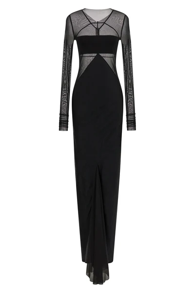 the extra long rick owens combo dress defines a new concept of dark elegance t