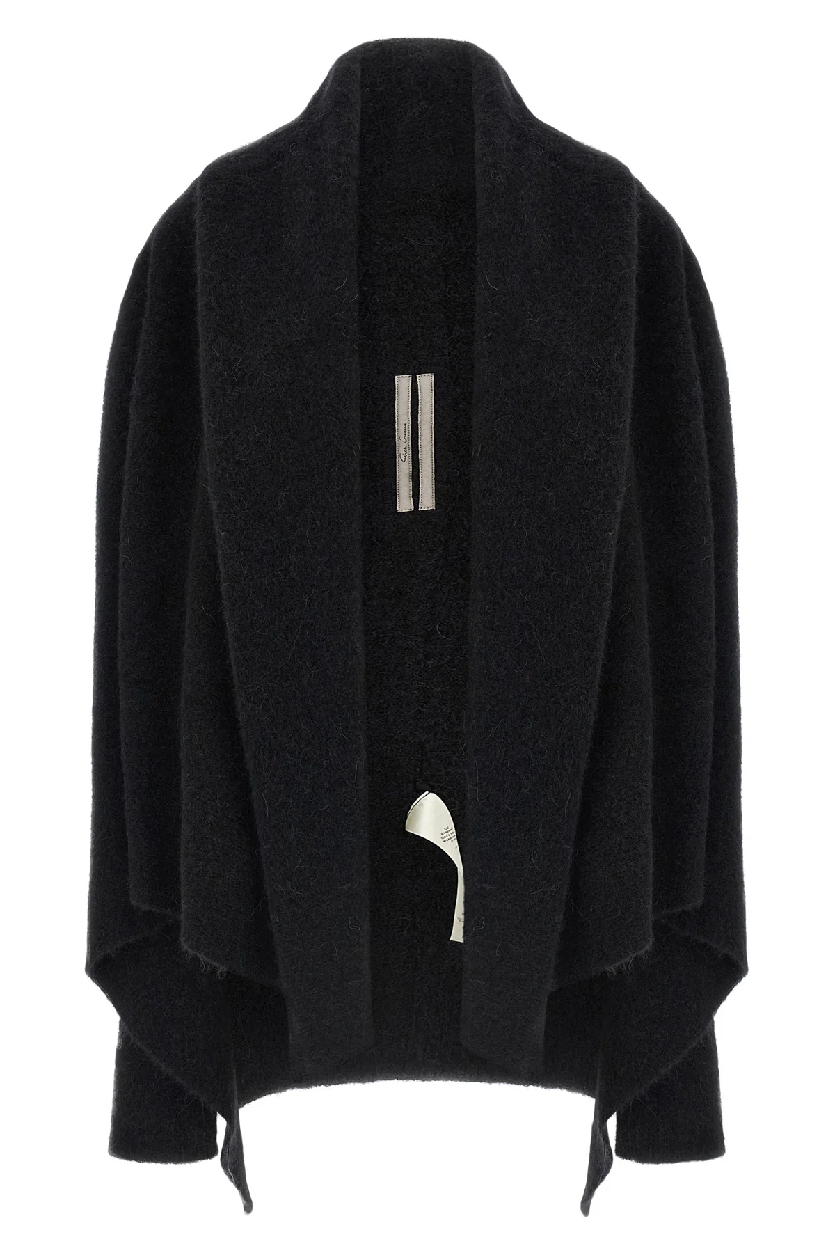 the rick owens hooded medium wrap cardigan redefines the volumes of contempora