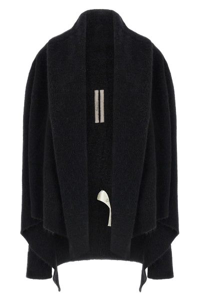 the rick owens hooded medium wrap cardigan redefines the volumes of contempora