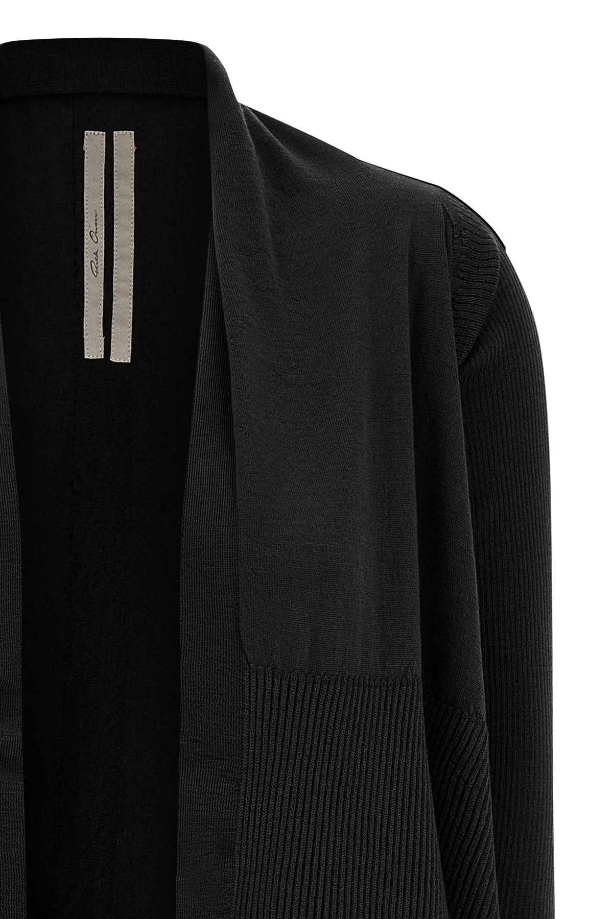 rick owens medium wrap cardigan sets a new standard in avant-garde knitwear