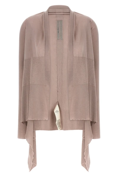 the rick owens medium wrap cardigan defines a deconstructed silhouette through