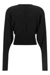 v cropped crop top in light shaved wool knit