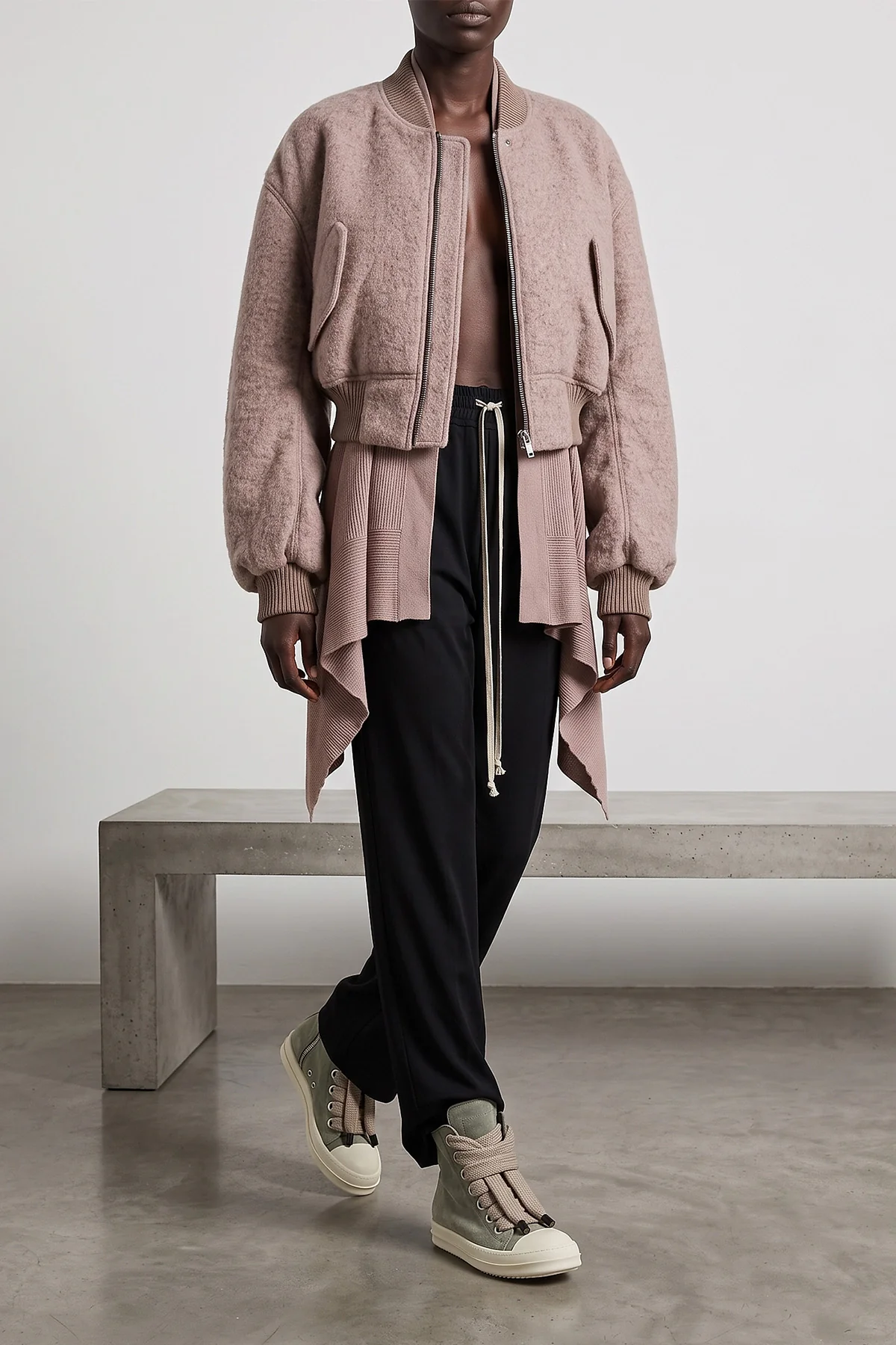 RICK OWENS 38 the rick owens secchia cropped flight bomber jacket redefines the volumes of c