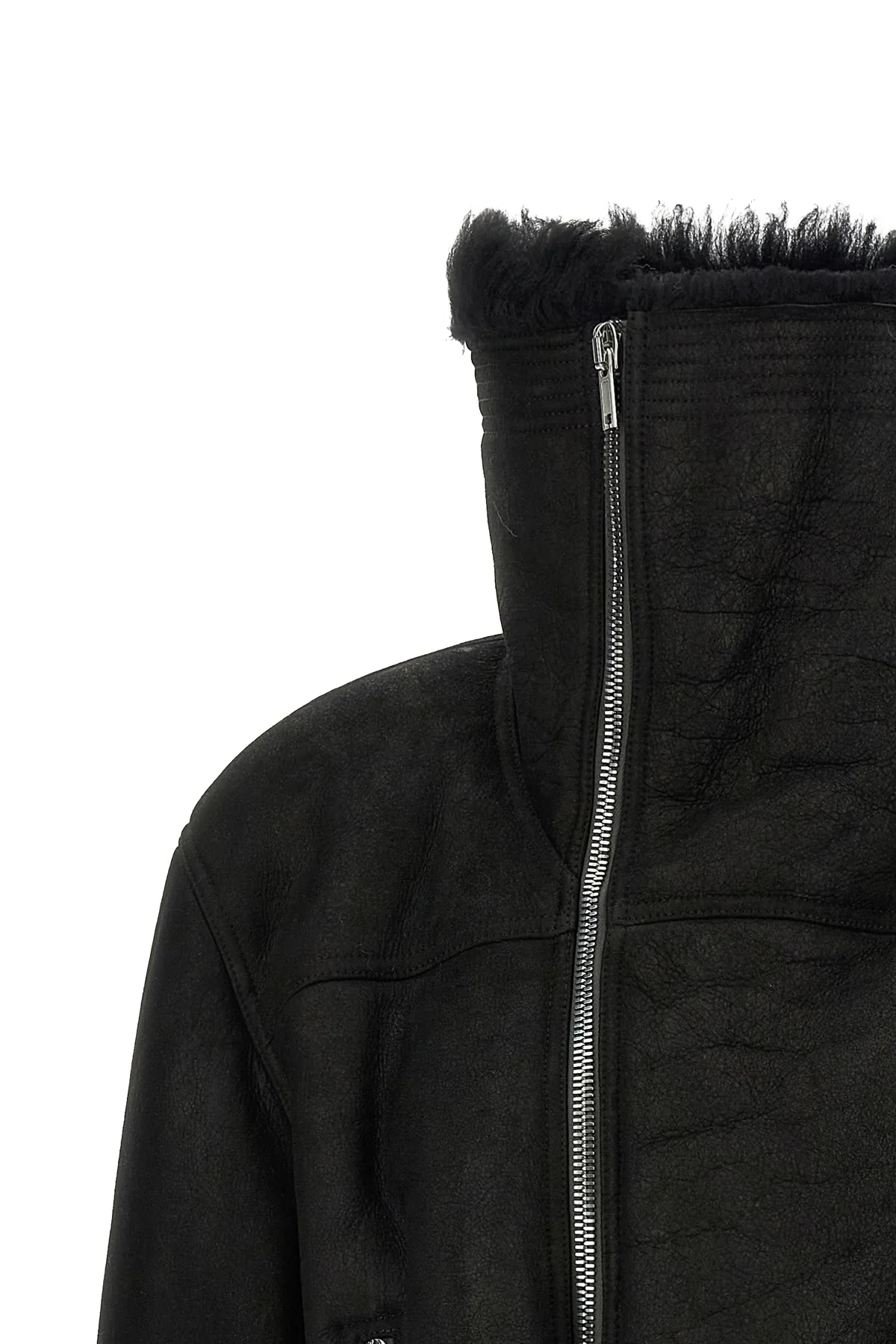 the cropped flight rick owens jacket redefines the outerwear through a rigorou