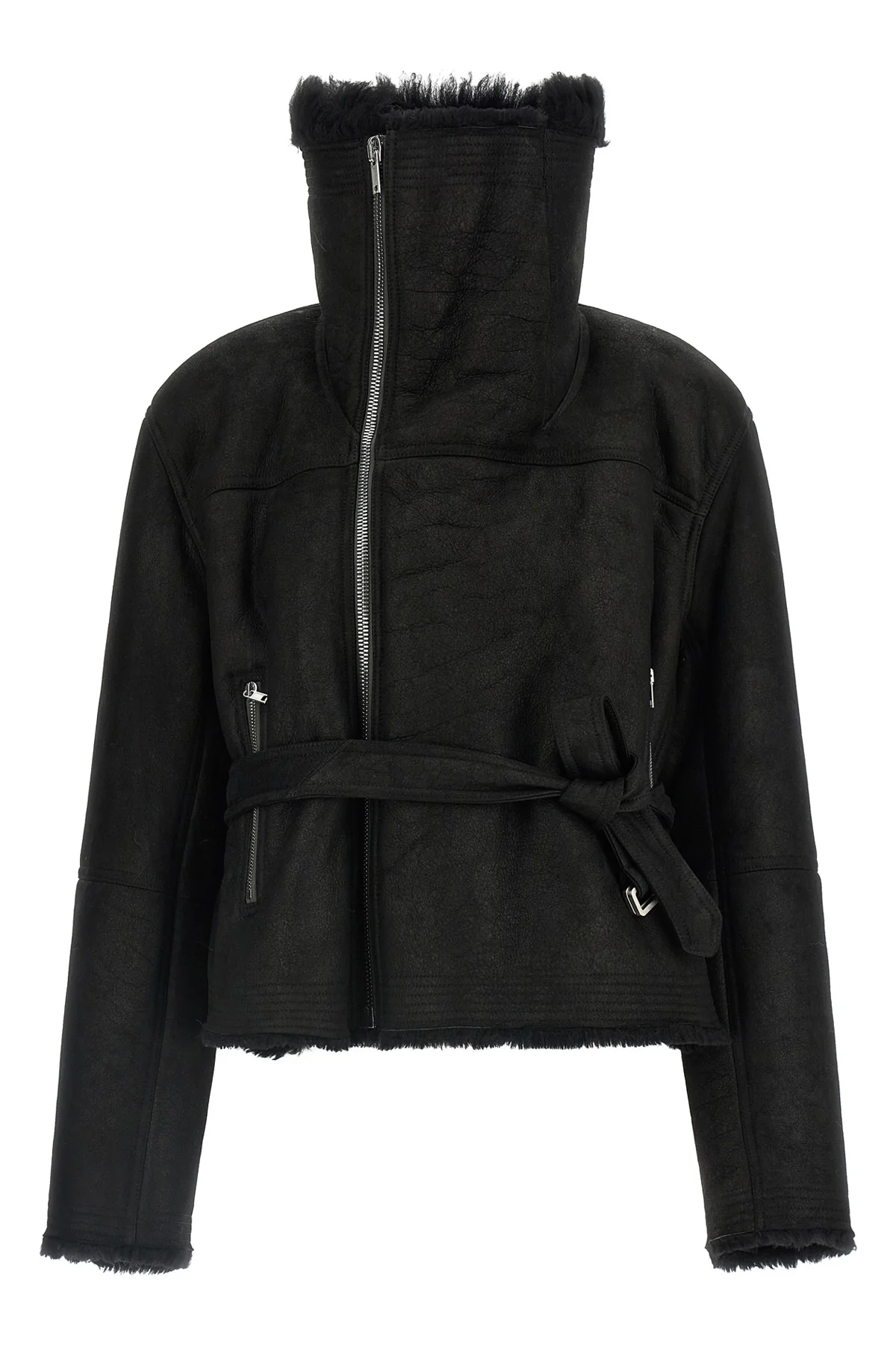 the cropped flight rick owens jacket redefines the outerwear through a rigorou
