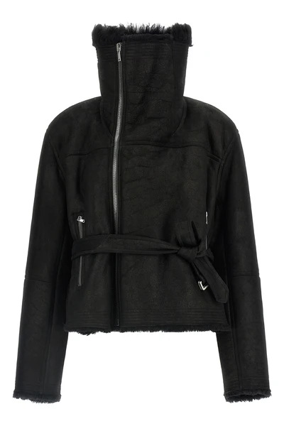 the cropped flight rick owens jacket redefines the outerwear through a rigorou