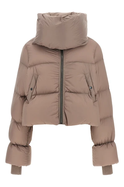 the rick owens down jacket redefines winter volumes through a cropped silhouette
