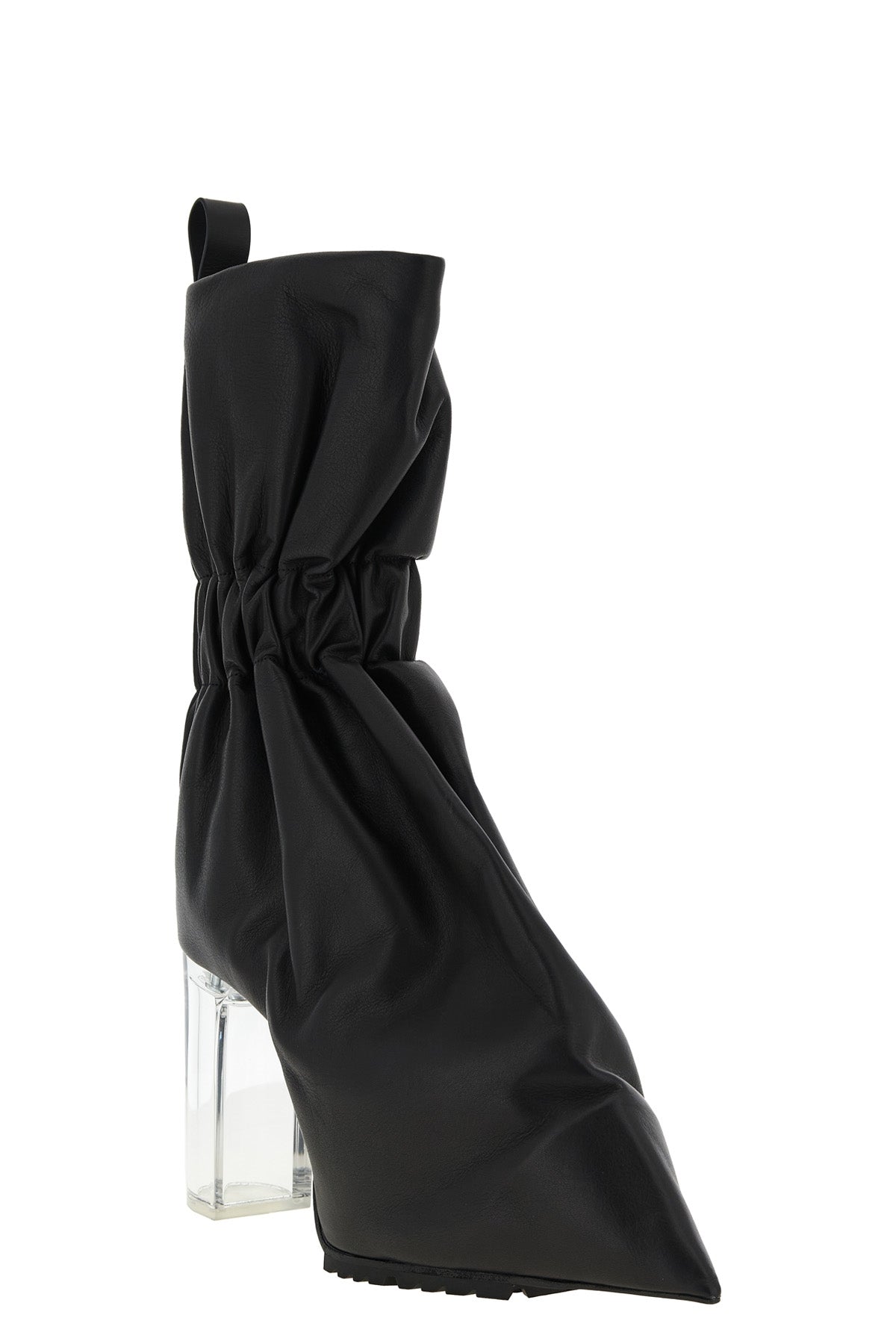 RICK OWENS 39 pull on cuffed taquito ankle boots in medium-weight calf leather tanned