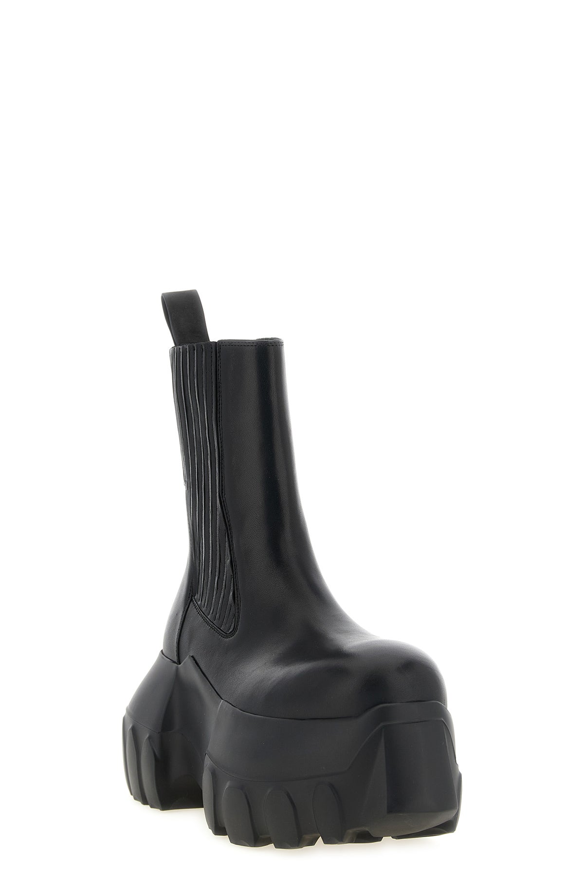 RICK OWENS 35 beatle mega tractor leather ankle boots