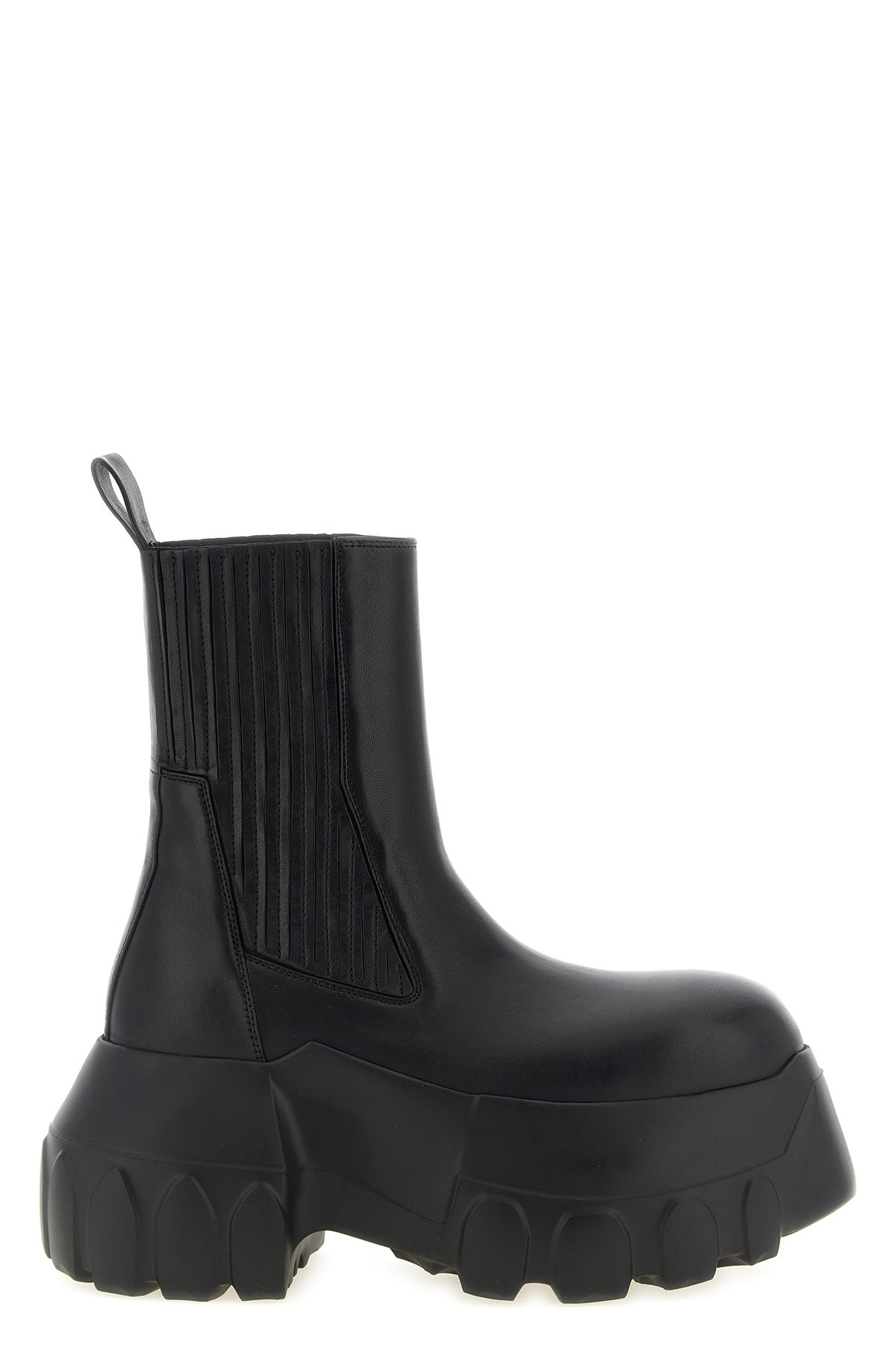 RICK OWENS 35 beatle mega tractor leather ankle boots