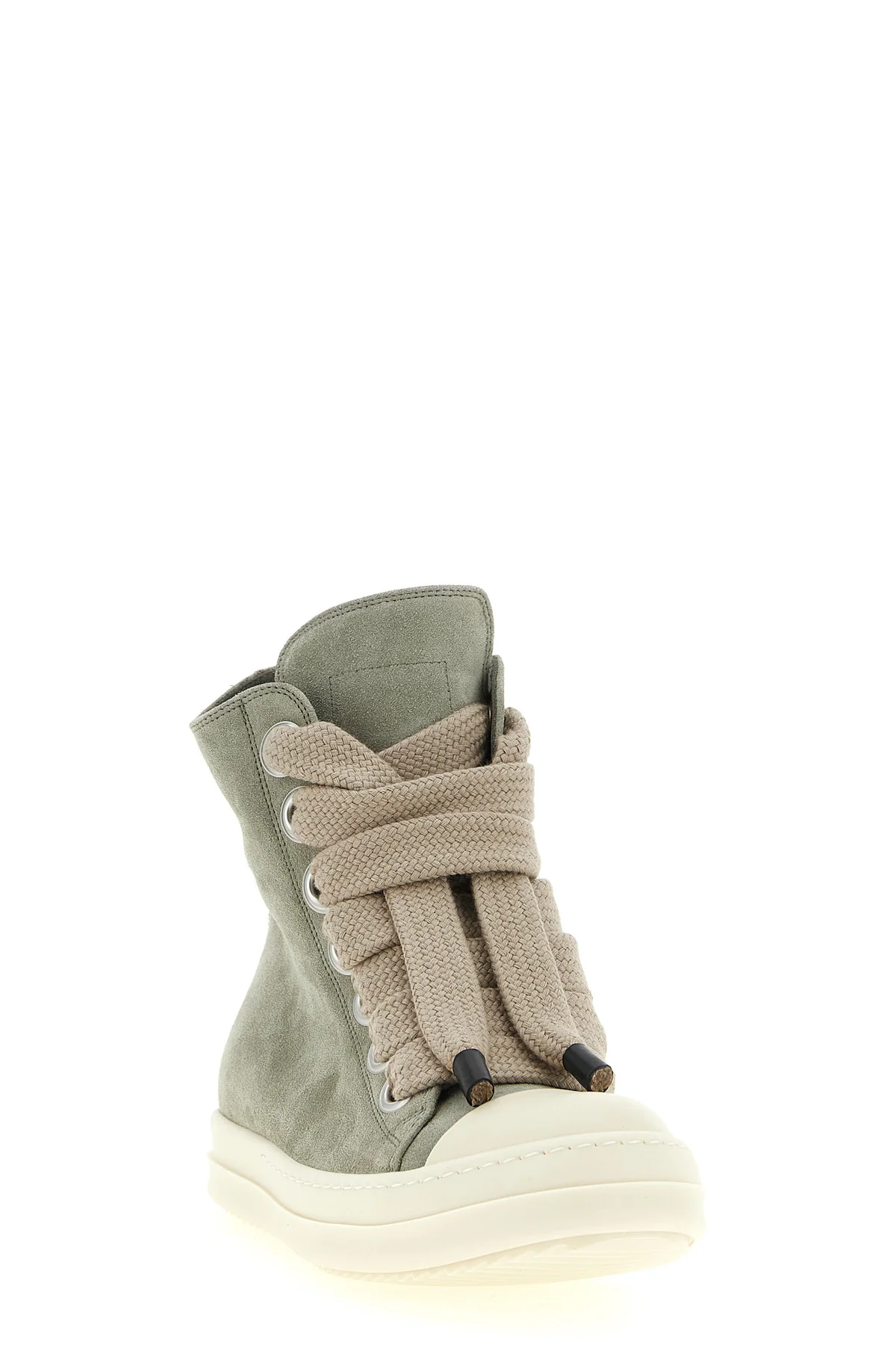 rick owens jumbolace sneaks high-top sneakers feature a structured constructio