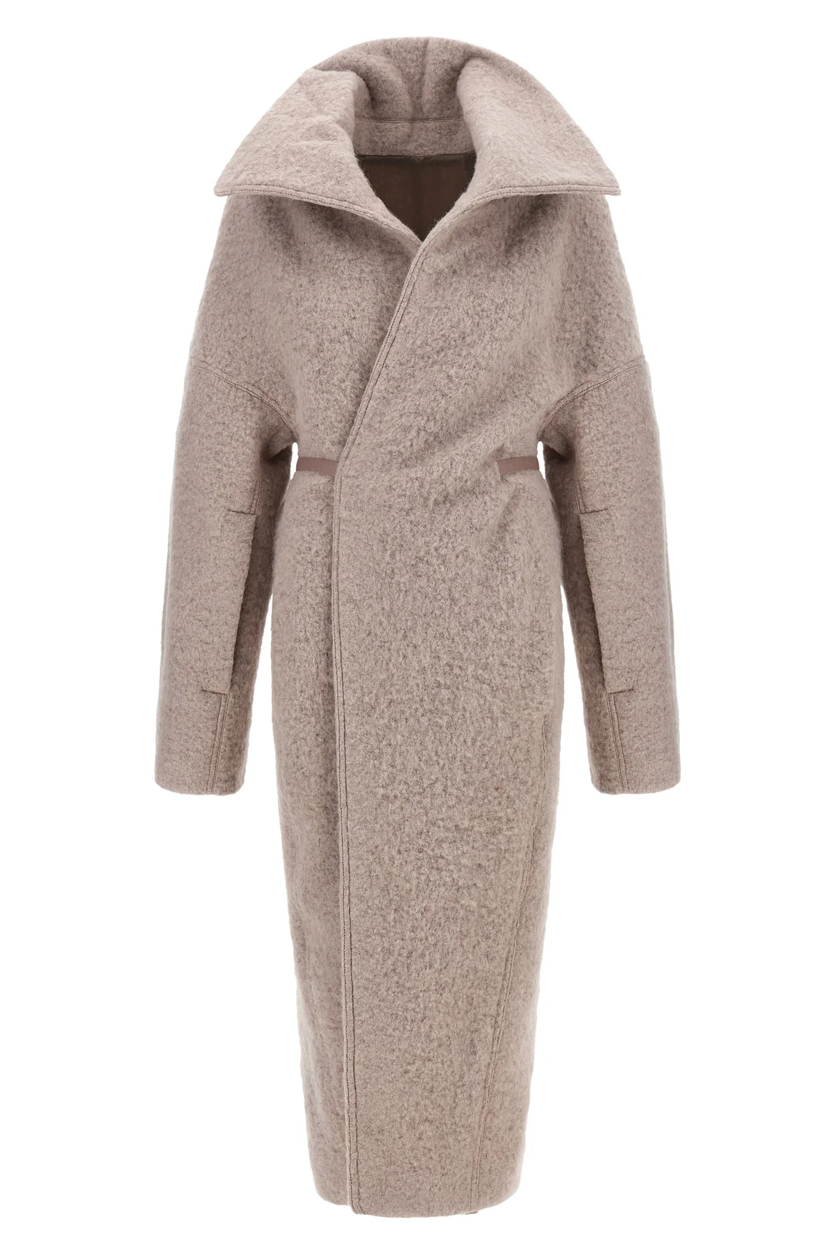 RICK OWENS 40 the rick owens dracucollar belted coat redefines the volumes of contemporary o