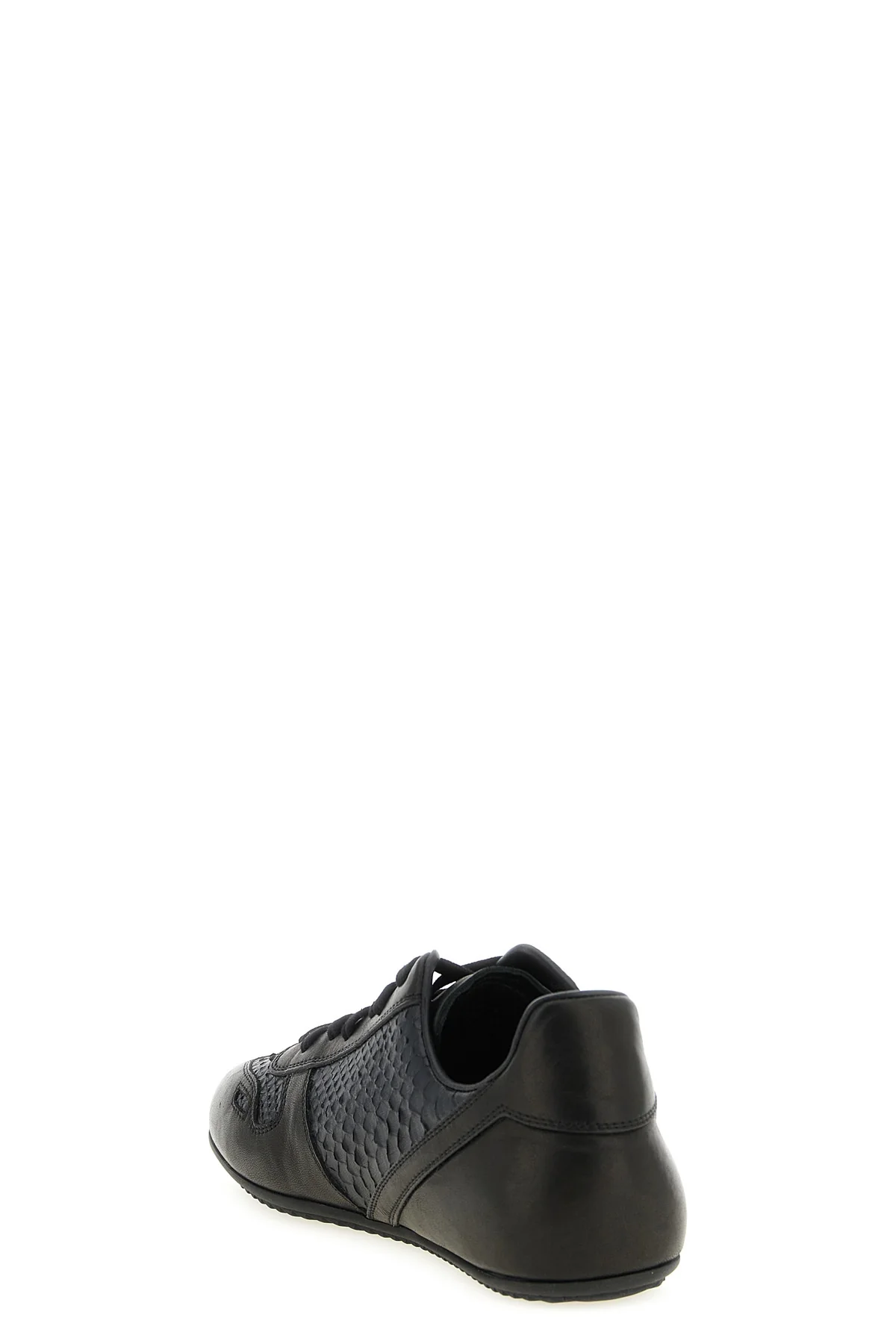minimal sneaks sneakers in python leather and tone-on-tone linus lambskin