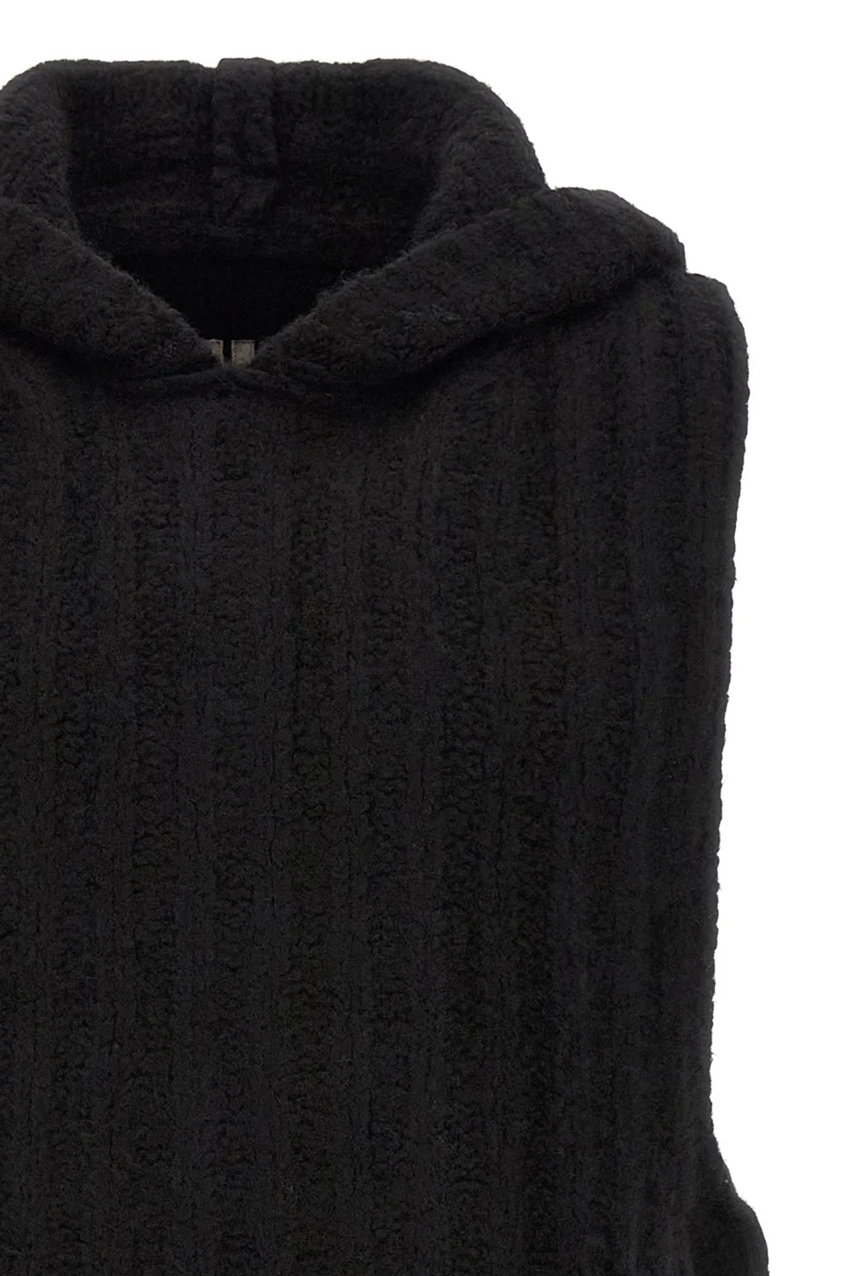 the sleeveless rick owens hooded tank top
