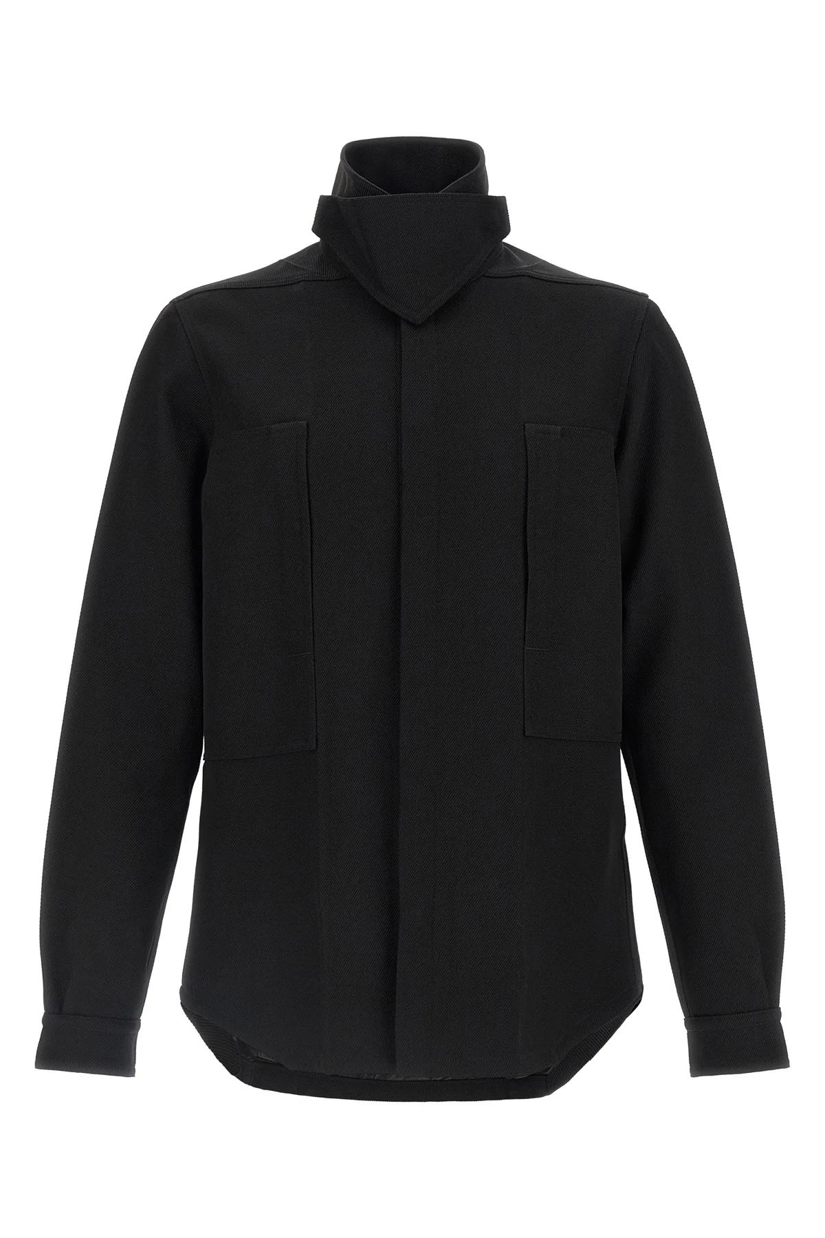 RICK OWENS 48 the rick owens outershirt jacket in absolute black