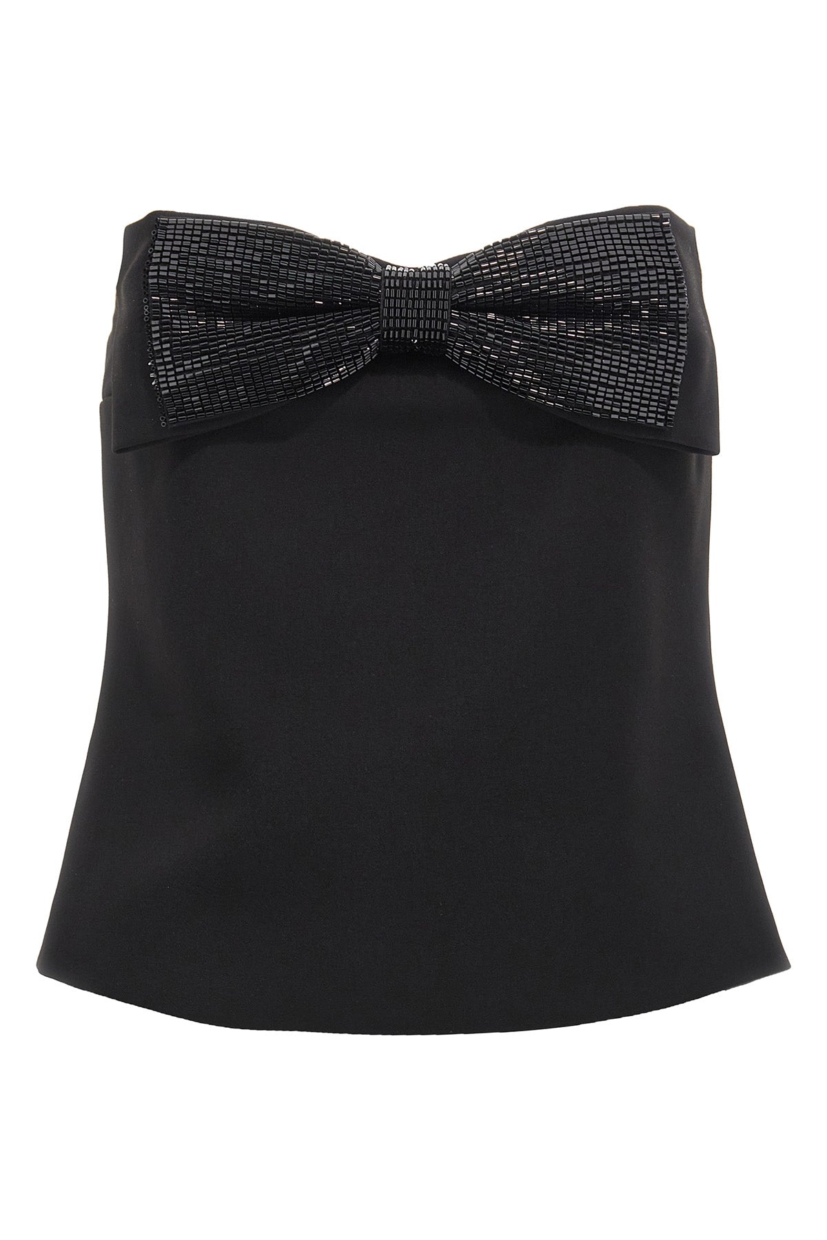 SELF PORTRAIT 8 black crepe bandeau crêpe top