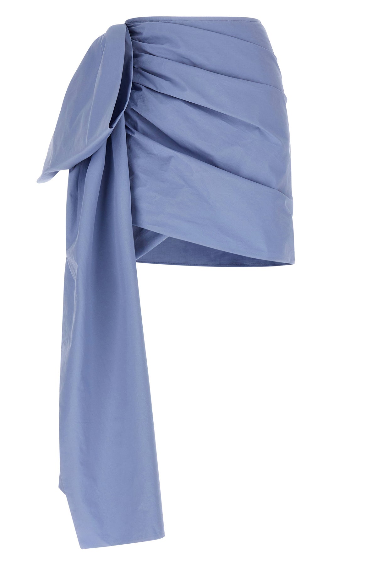 SELF PORTRAIT 8 blue cotton tie side mini cotton skirt