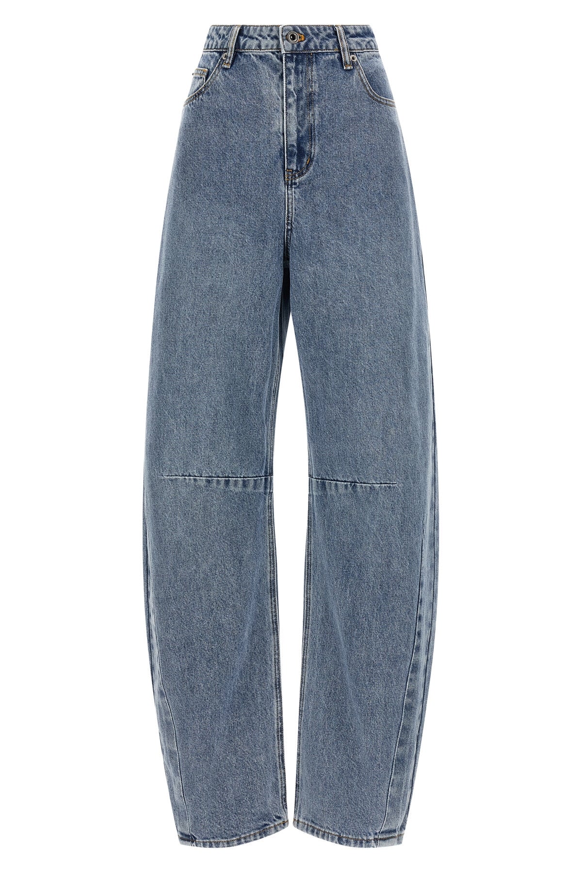 SELF PORTRAIT 24 blue barrel leg cotton denim jeans