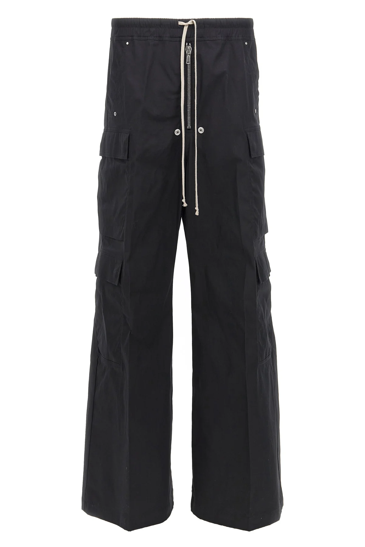 RICK OWENS 54 cargobelas pants in crisp medium hand cotton poplin weight