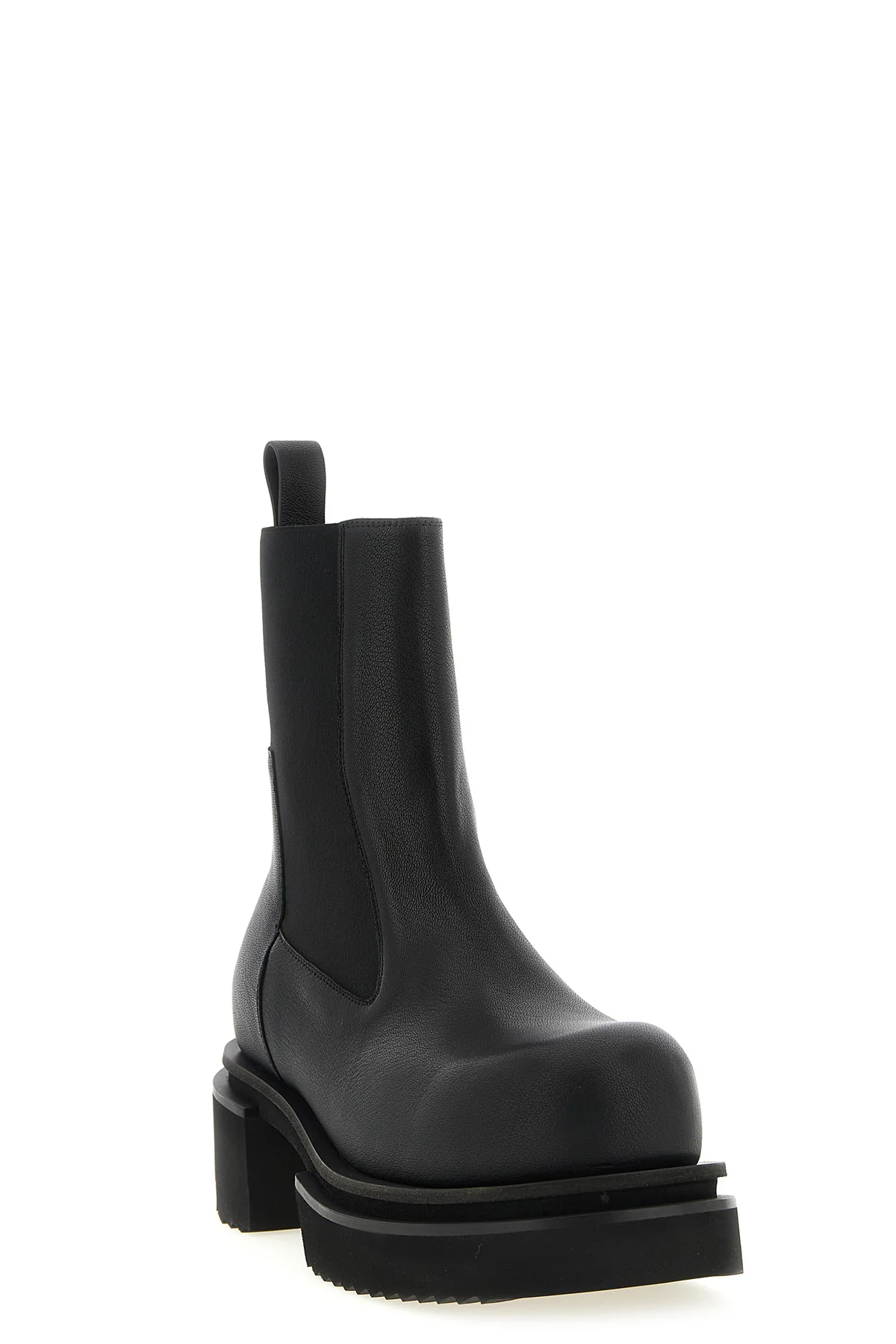 RICK OWENS 39 beatle bogun hammered leather ankle boots
