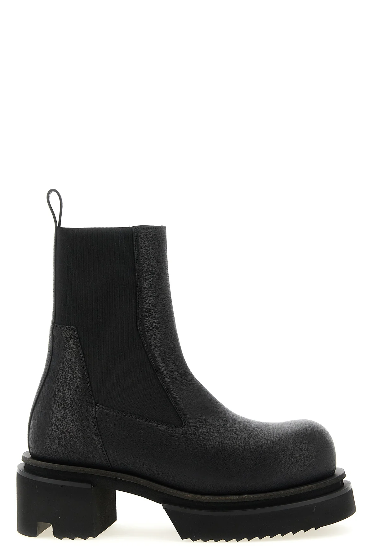 RICK OWENS 39 beatle bogun hammered leather ankle boots