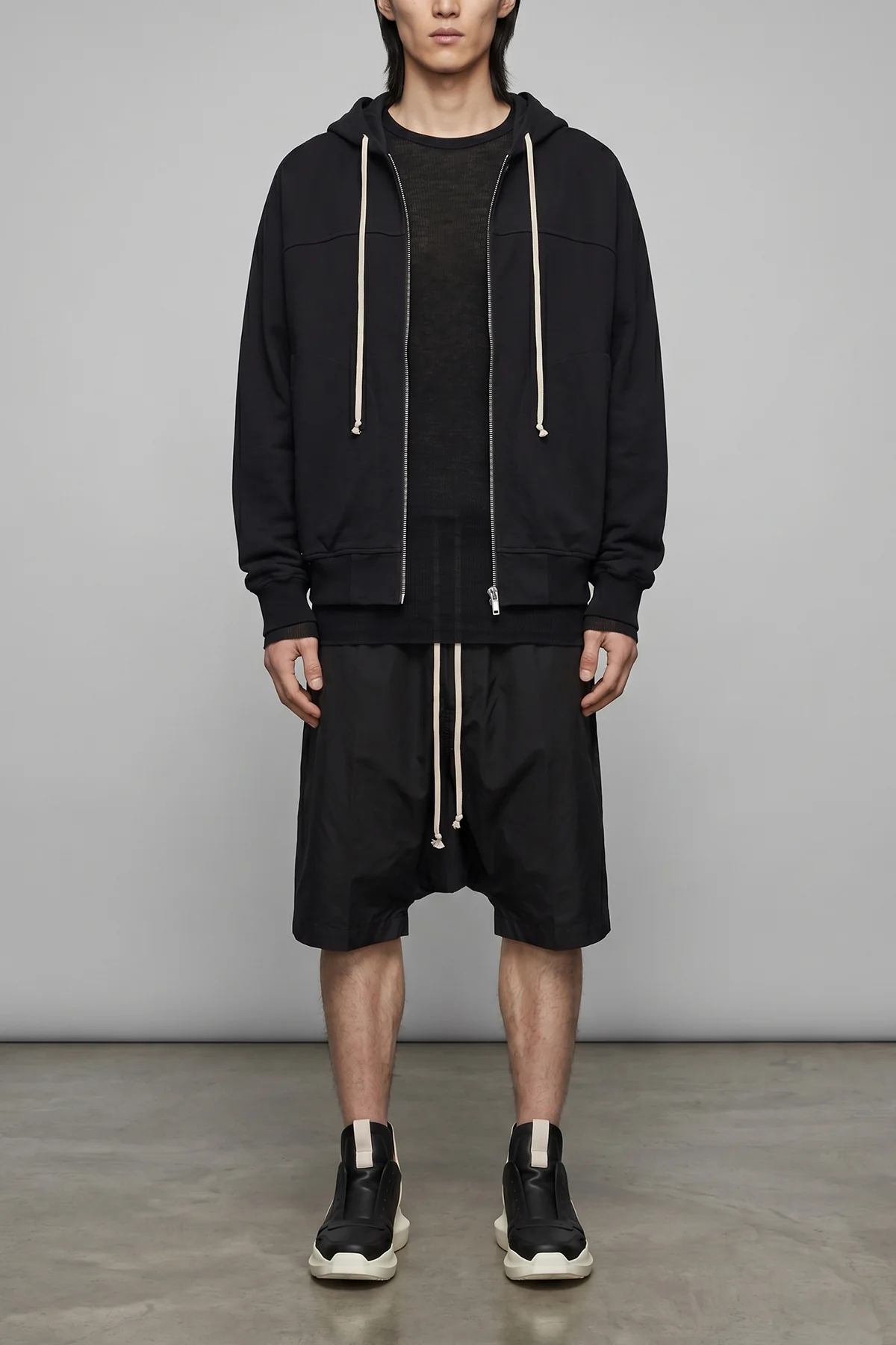 RICK OWENS L windbreaker cotton hoodie