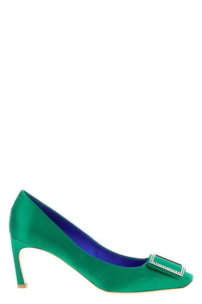 trompette satin pumps