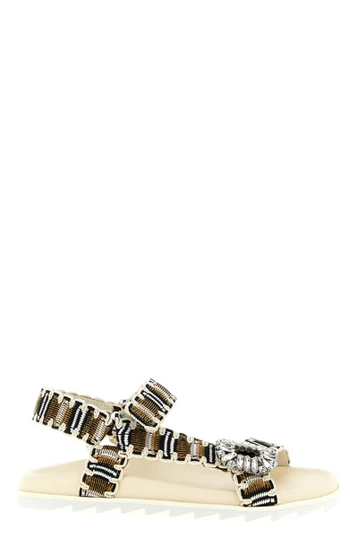 trek slidy viv woven fabric sandals