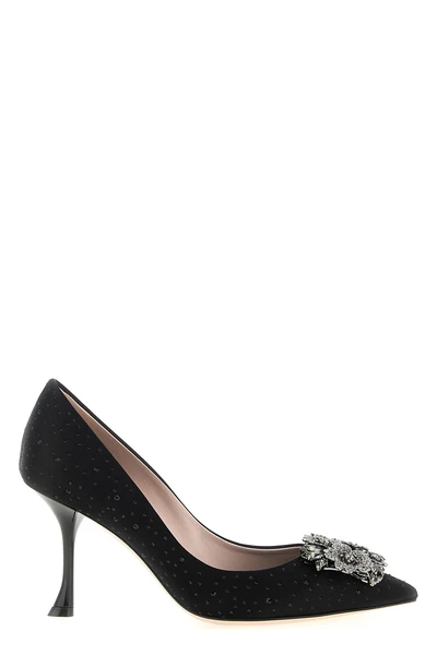 all over efflorescence satin pumps