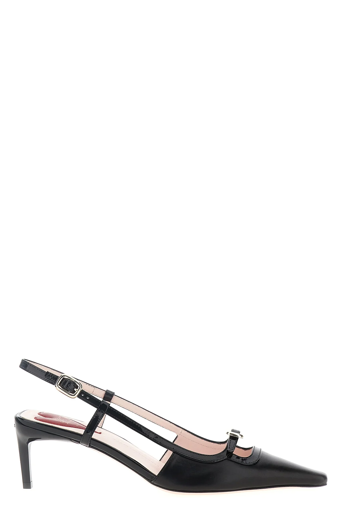 viv canard leather slingbacks
