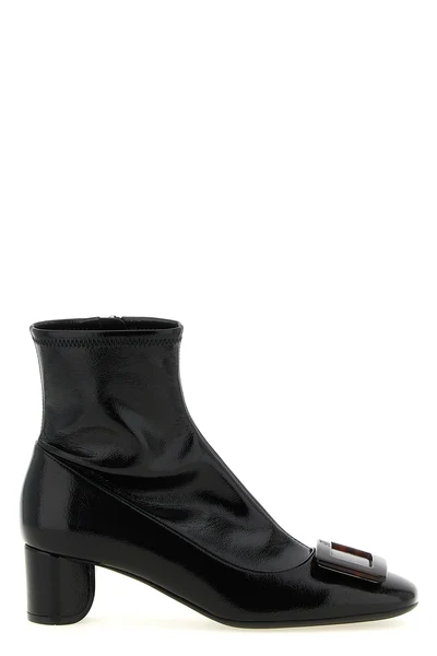 roger vivier belle vivier ankle boots feature an enveloping silhouette made of