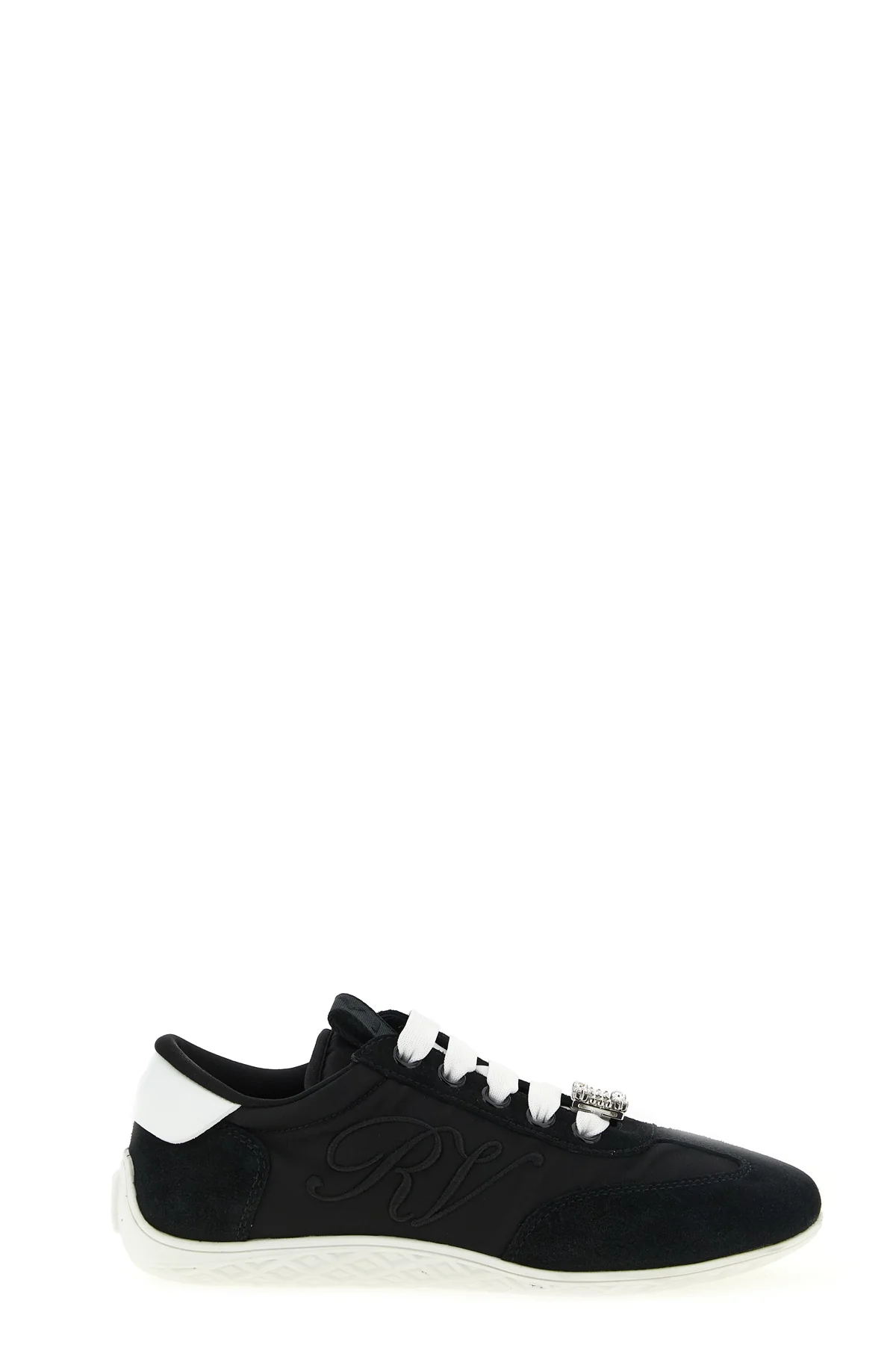viv low suede and satin sneakers