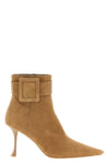 the roger vivier viv in the city ankle boots are made of fine kid suede in a w
