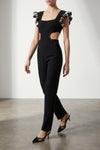 cady-effect fabric jumpsuit