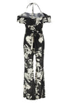 floral patterned georgette jumpsuit