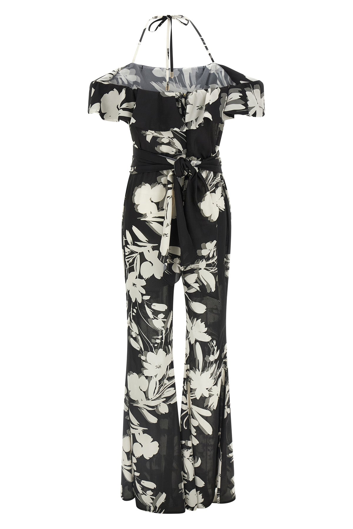 floral patterned georgette jumpsuit