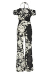 floral patterned georgette jumpsuit