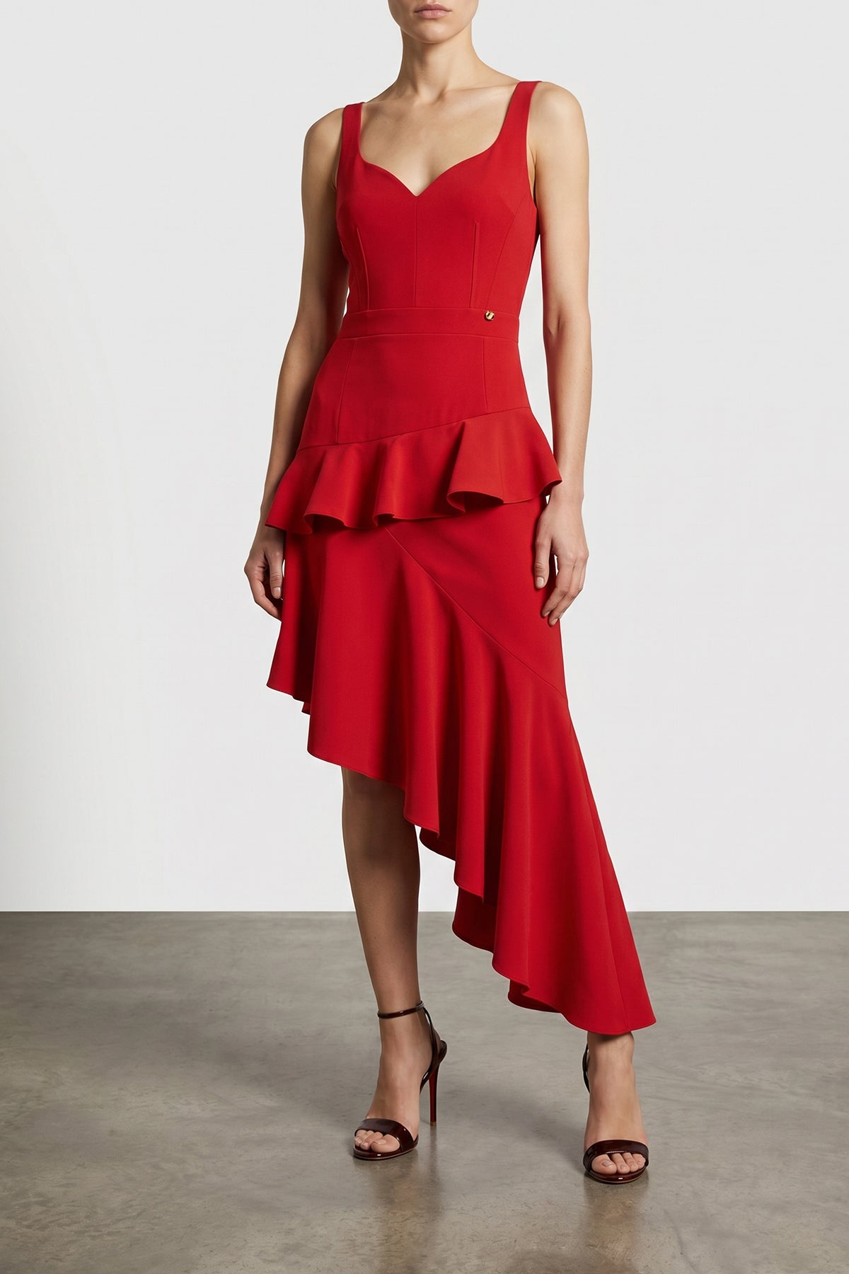 CATALINA 40 fluid fabric midi dress