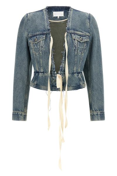 stone-washed cotton denim jacket