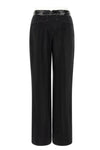 taped fluid cupro pants