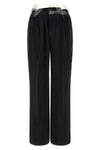 taped fluid cupro pants