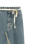 long skirt in stone-washed cotton denim