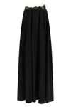 long taped flowing cupro skirt
