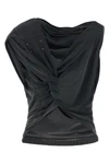 maison margiela top redefines knitwear codes through an upside down trompe loei