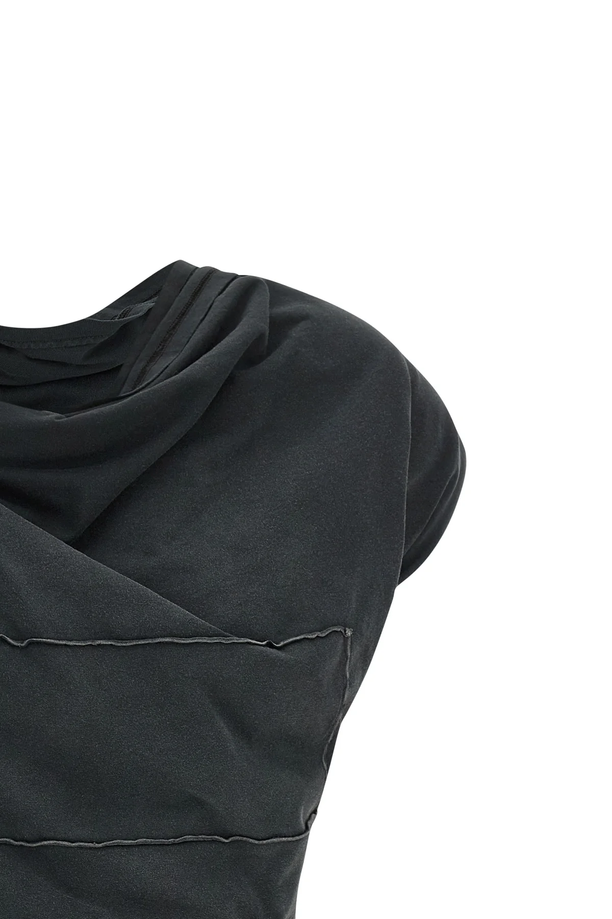 maison margiela top redefines knitwear codes through an upside down trompe loei