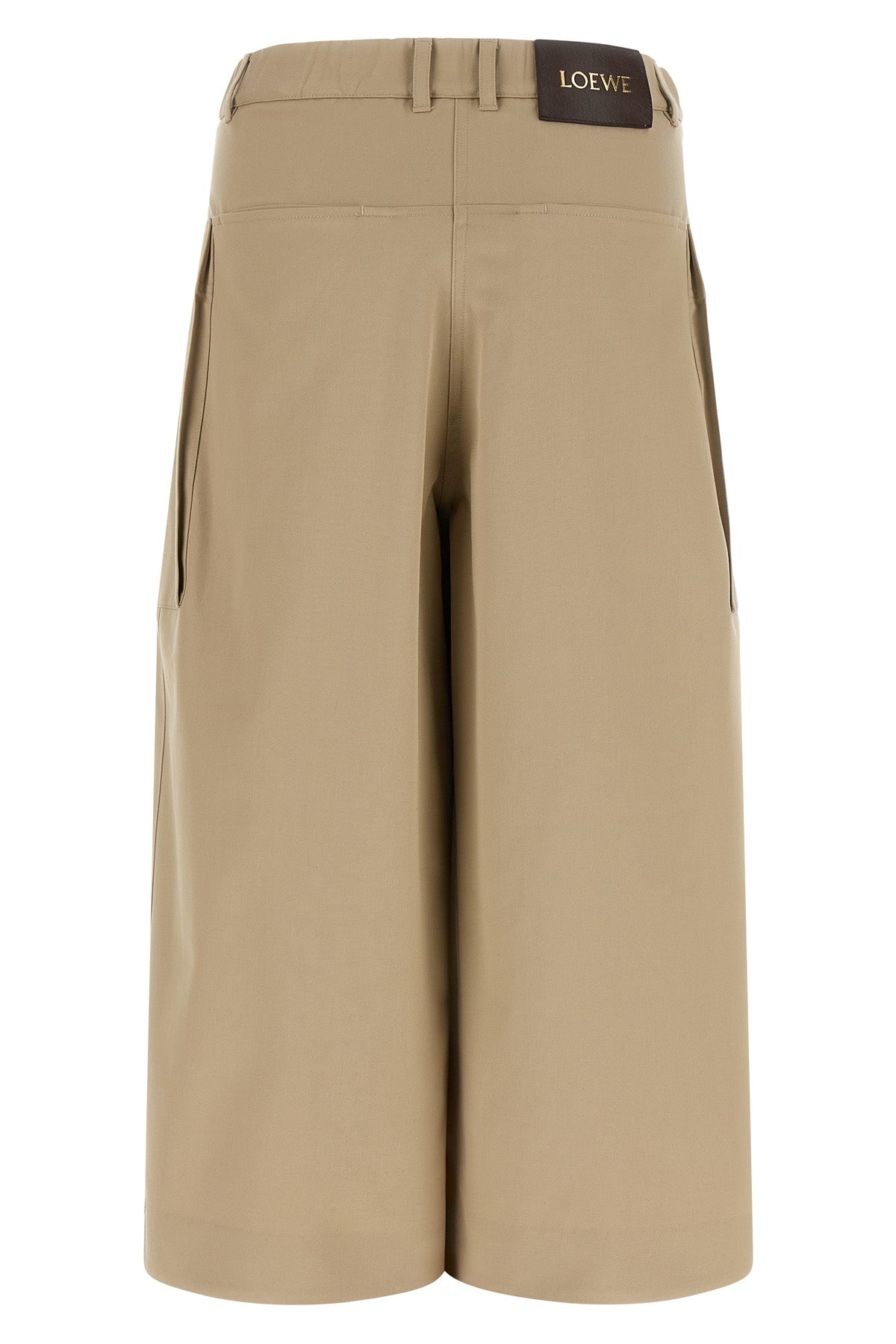 LOEWE 34 light cotton and silk gabardine trousers