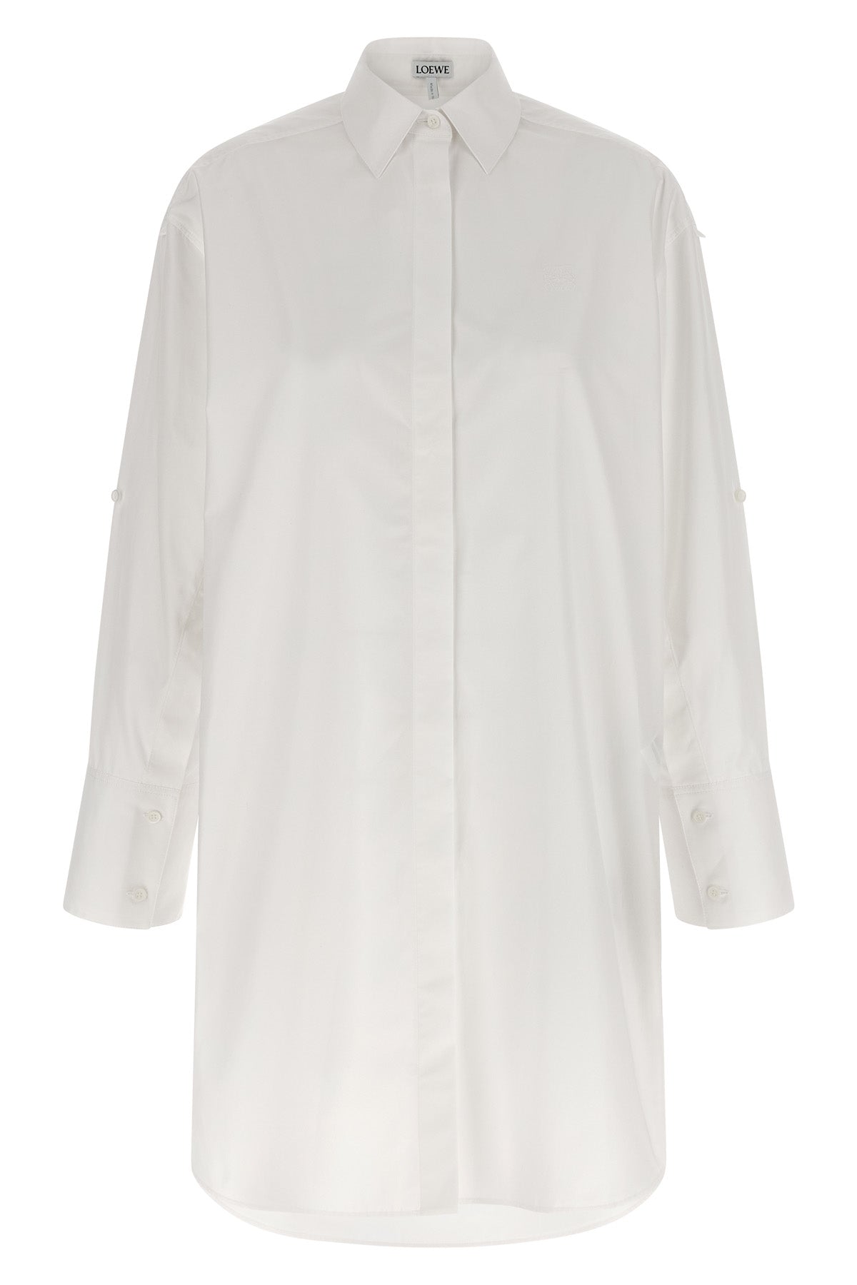 LOEWE 34 light cotton poplin midi dress